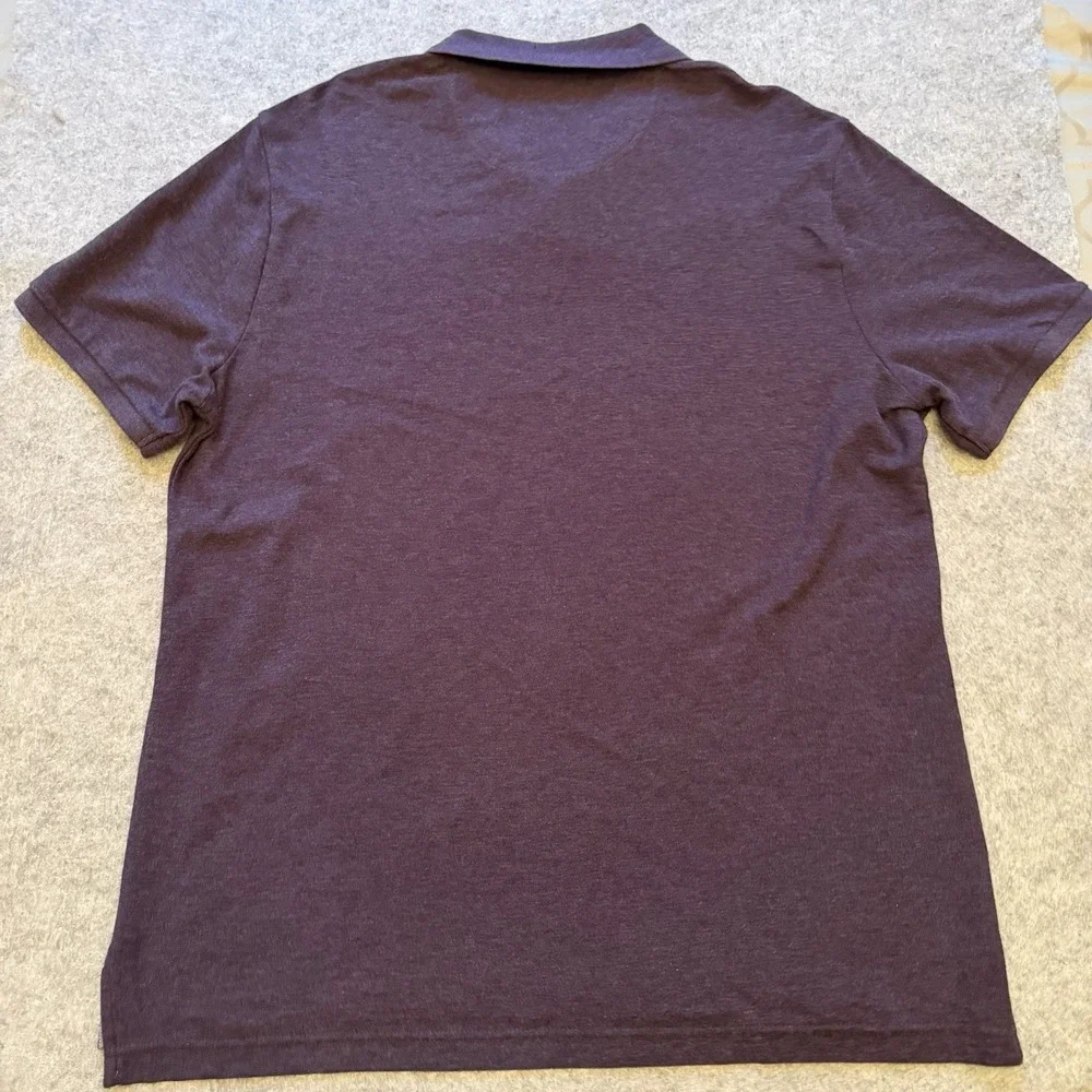 Original Penguin Men's Short Sleeve Golf Polo Embroidered Heathered Purple XL